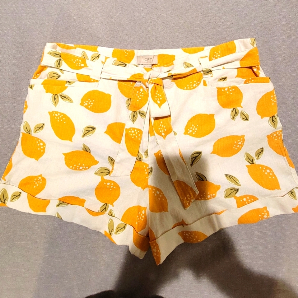 LOFT Yellow Lemon Shorts
